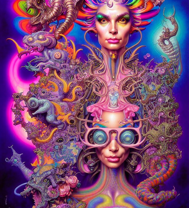 lisa frank pattern fantasy character portrait, ultra realistic, wide angle, intricate details, blade runner artifacts, highly detailed by peter mohrbacher, wayne barlowe, boris vallejo, hajime sorayama aaron horkey, gaston bussiere, craig mullins 