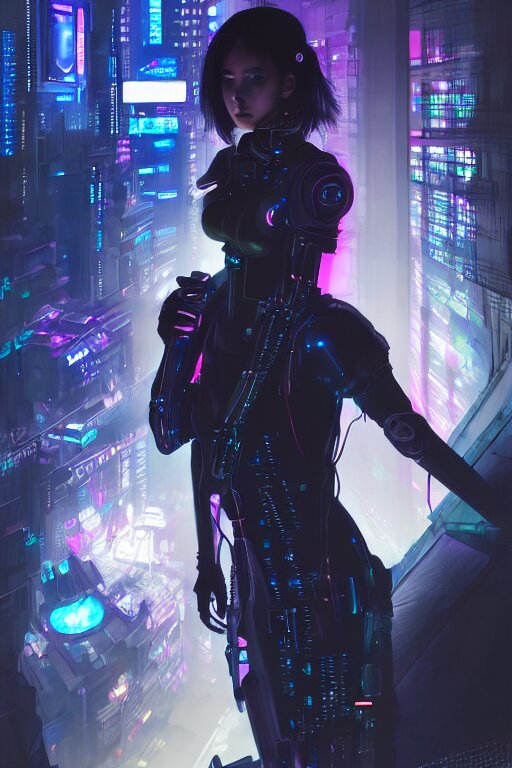 Lexica - anime cyberpunk girl