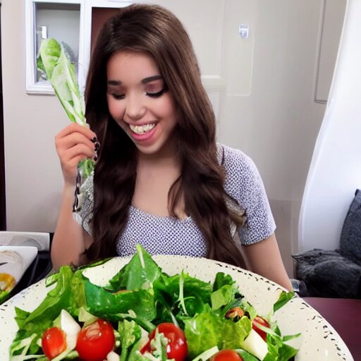 pokimane eating salad, livestream recording 