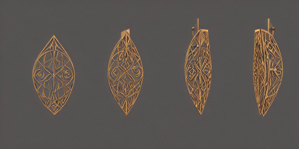 earring design, jewelry design, wood, nordic, art deco, intricate, elegant, material, product design, trending on artstation, cgsociety, photo realistic, design by ziva cph and isabel lennse and kalevala, 8 k, unreal engine, c 4 d 