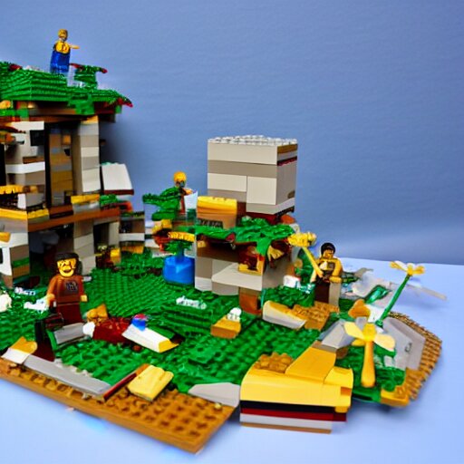 Lego overgrown deserted island city