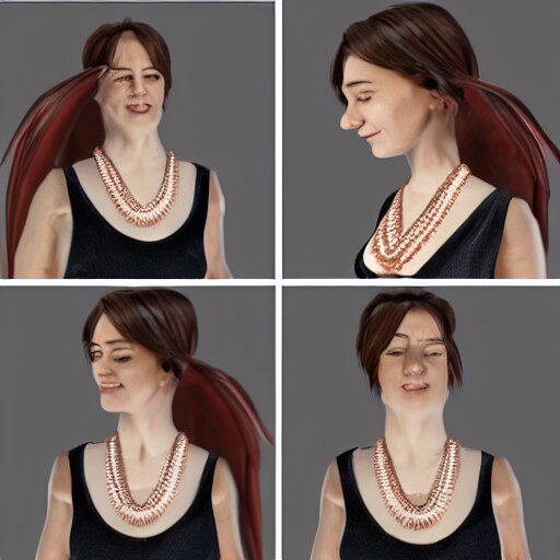 necklace on a young beautiful woman neck, hyper realistic, 