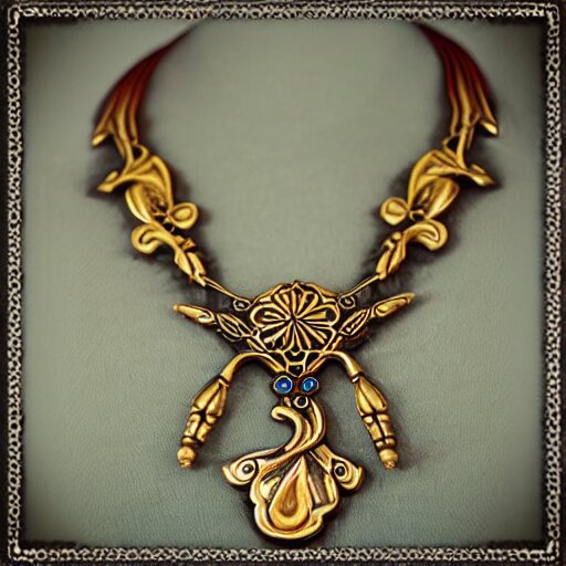 necro artnouveau style necklace 