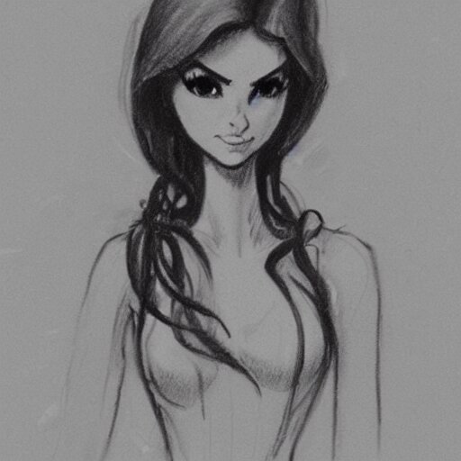 milt kahl sketch of victoria justice with tendrils hair style as princess padme from star wars episode 3