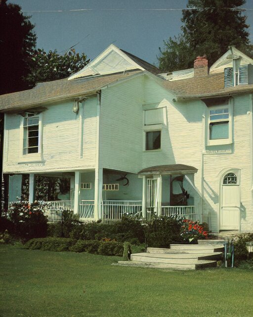 the exterior of a house in devonshire that was built in the 1 9 7 0 s and is rumoured to be haunted, painterly, offset printing technique, photographed on kodachrome by brom, robert henri, walter popp, cinematic lighting, various refining methods, micro macro autofocus, ultra definition, award winning photo 