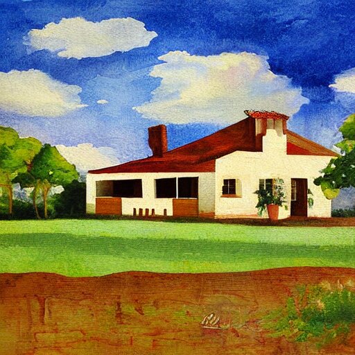 country house painting by molina campos 