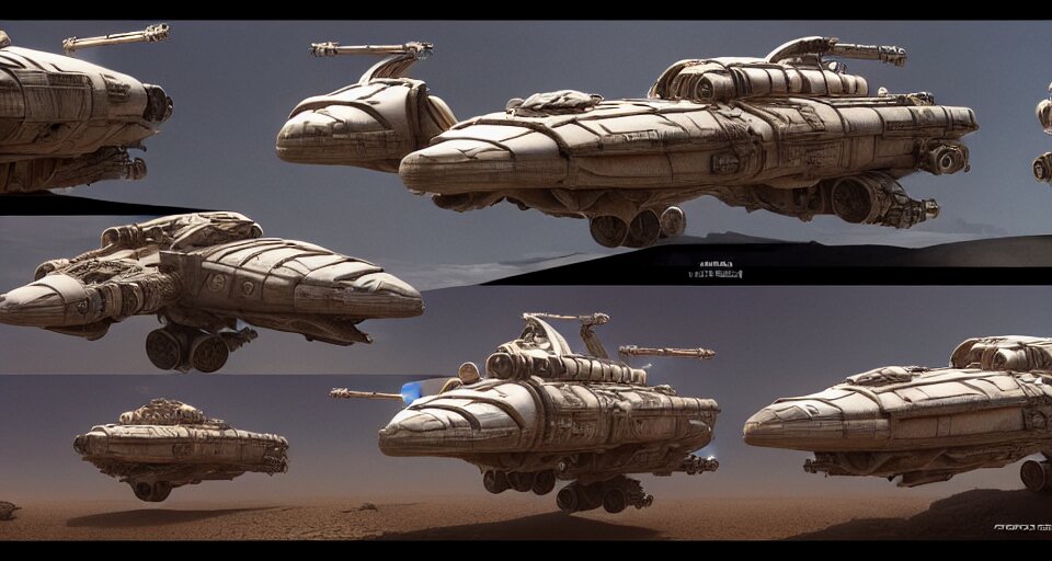 highly detailed cinematic scifi render of 3 d sculpt of fury road spaceship, guardians of the galaxy, star wars, maschinen krieger, raphael lecoste 