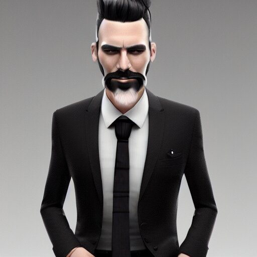 haracter concept of a rich daddy, 3 6 years old, wear suits, stubble, cramel hair, symmetrical character concept art, rendered in octane, trending by artstation, artbreeder 