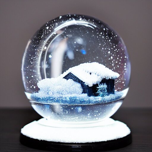 ultra real 8 k snow globe with an amazing galaxy inside 