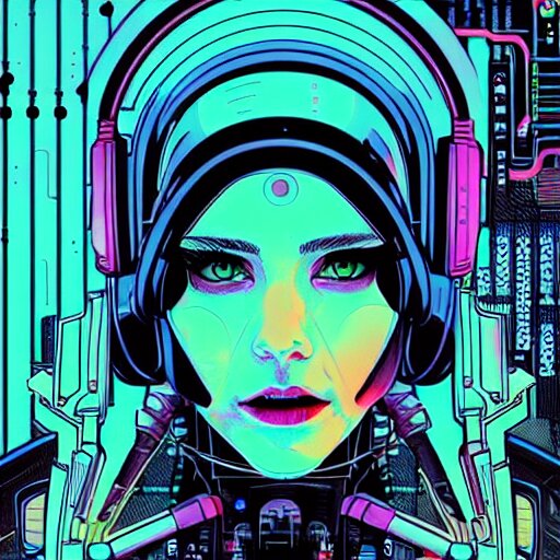 Lexica - A portrait of a beautiful cybernetic woman connected to a ...