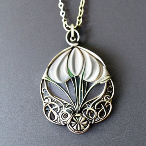 complicated artnouveau lalique necklace 