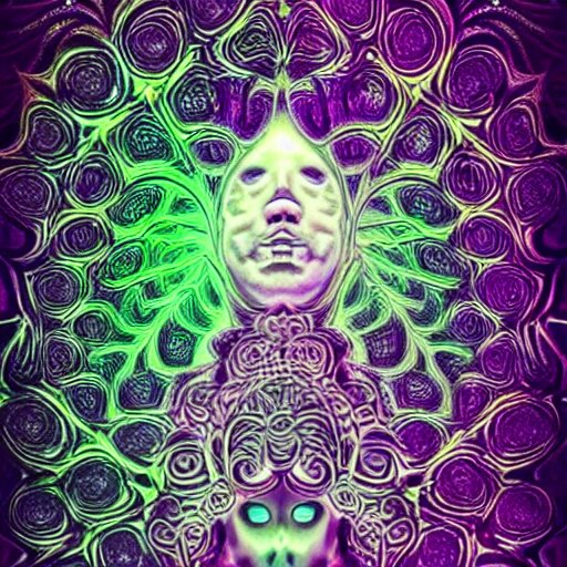 faceless, shrouded figure, powerful being, plant spirit, fractal entity, spirit guide, light being, pearlescent, shiny, glowing, ascending, chromatic aberration, prismatic, weird, odd, surreal, smooth, shaman, symmetry, subtle pattern, pastel colors, ghostly, visions, visionary art