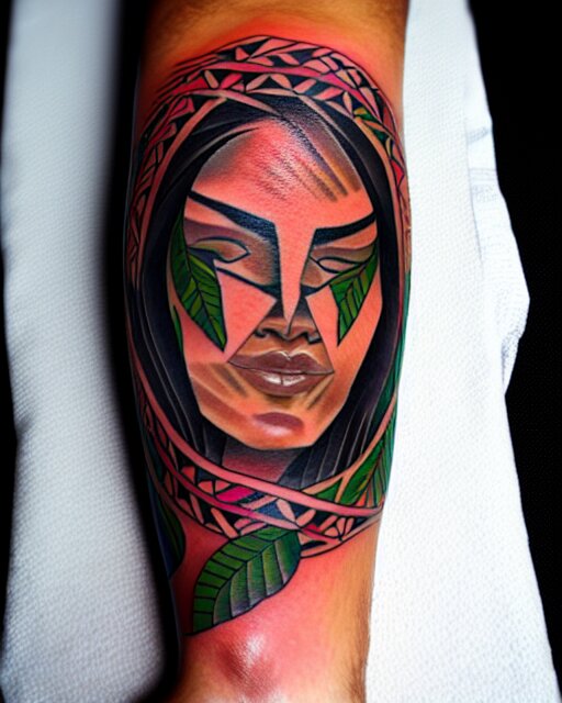 tahitian tattoo, artstation 