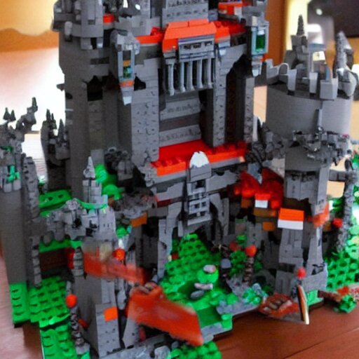 castle greyskull from he - man made out of legos 