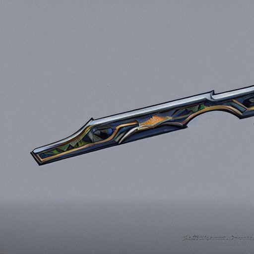 a boomerang with magical gun barrels on both ends, science fantasy, concept art, realism, 