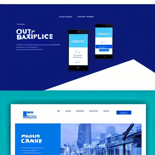 minimalistic clean website brand design portal, blue background with white text, large tab layout on the left, pleasing colors and readable fonts, featuring a corporate brand logo image