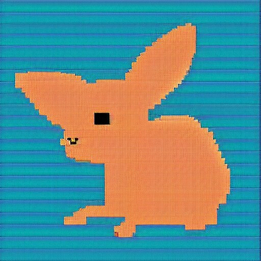 pixel art of a rabbit 