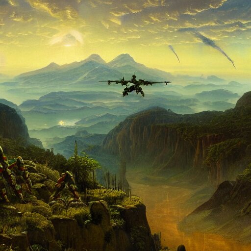 world of halo 2, beautiful extremely detailed landscape oil on canvas in the style of 1 9 th century hudson river school of art 