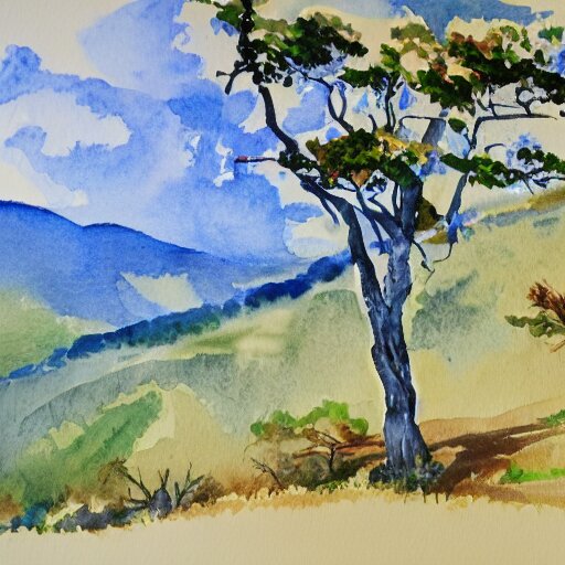 water color of a national park 