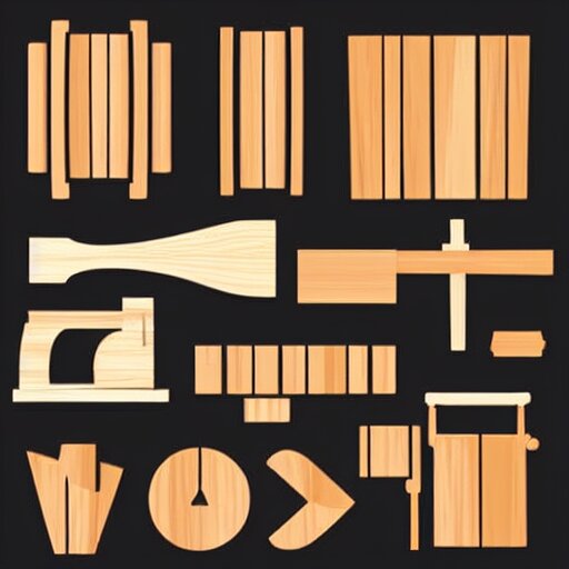 modern woodworking, vector art