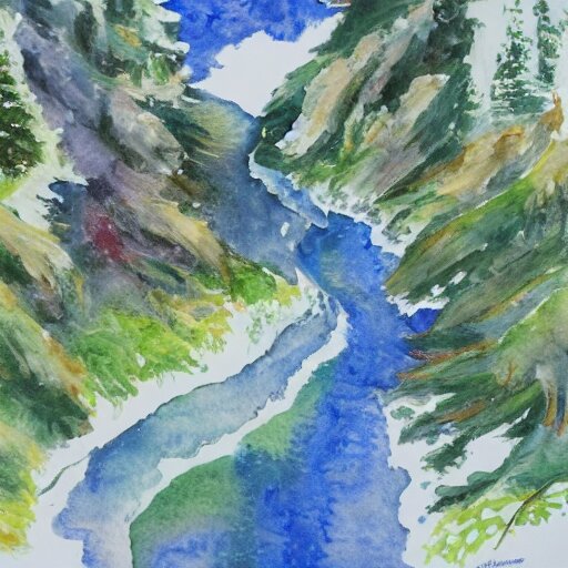 water color of a national park 