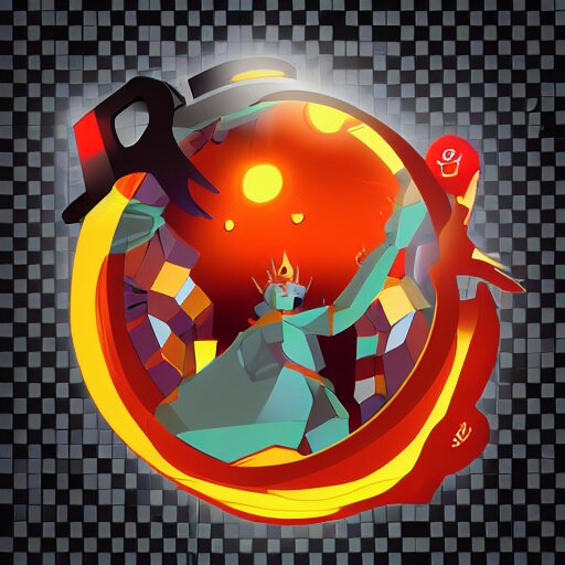 skill magic vector cutout stylized digital illustration video game icon global illumination ray tracing advanced technology 