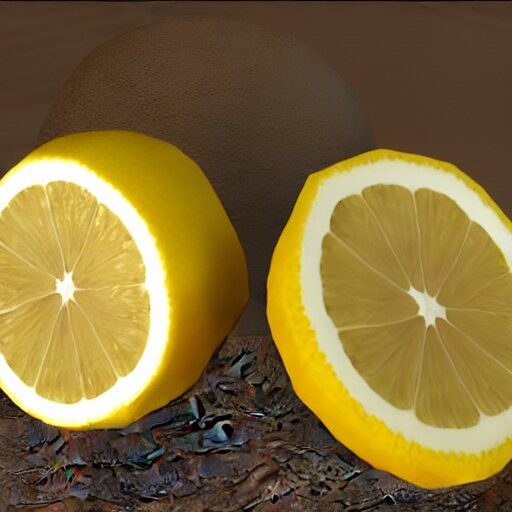 a render of a low polygon lemon, unreal engine 