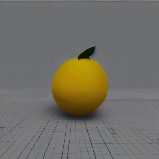 a render of a low polygon lemon, unreal engine 