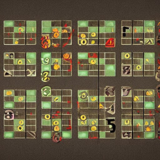 a beautiful concept art of a boardgame field for the game tic - tac - toe, noughts and crosses, xs and os, by greg rutkowski, featured on artstation 