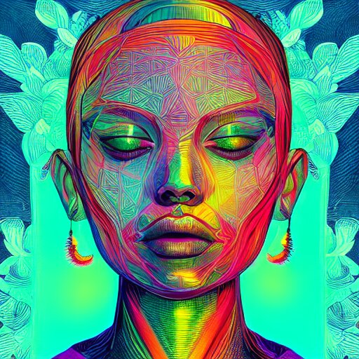 the head of a beautiful woman partially made of rainbows, an ultrafine detailed illustration by james jean, final fantasy, intricate linework, bright colors, behance contest winner, vanitas, angular, altermodern, unreal engine 5 highly rendered, global illumination, radiant light, detailed and intricate environment 