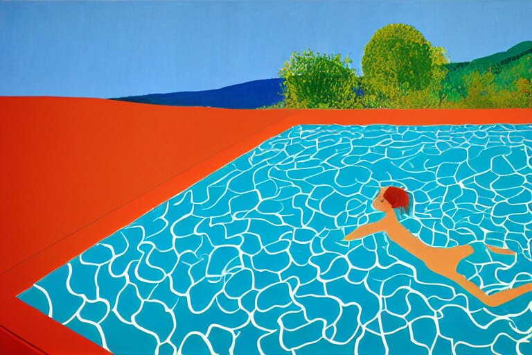 Lexica David hockney A Bigger Splash (1967) painting