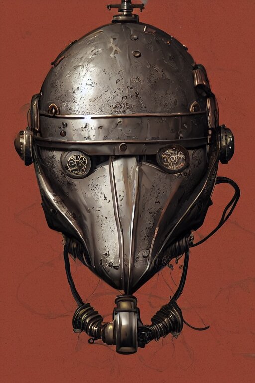 steampunk helmet fantasy art mask robot ninja stylized digital illustration sharp focus, elegant intricate digital painting artstation concept art global illumination ray tracing advanced technology chaykin howard and campionpascale and cooke darwyn and davis jack 