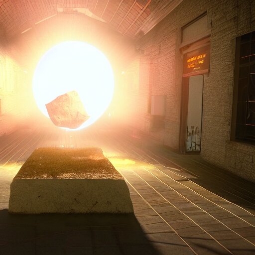 arcane teleportation pad, realistic lighting, bloom, unreal engine, cinema, particles 