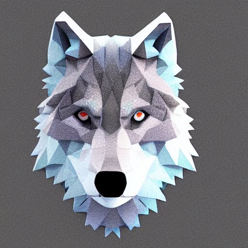 Low poly wolf