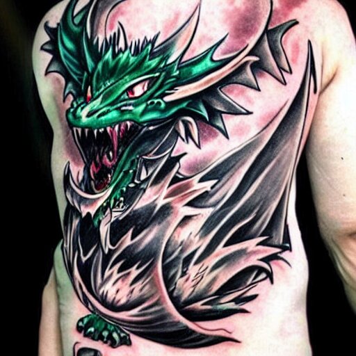 simple anime manga full color dragon!! Emerald and obsidian dragon, forearm tattoo, tattoo