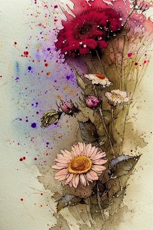 Loose Watercolor Flowers by JeanBaptiste Monge · Creative Fabrica