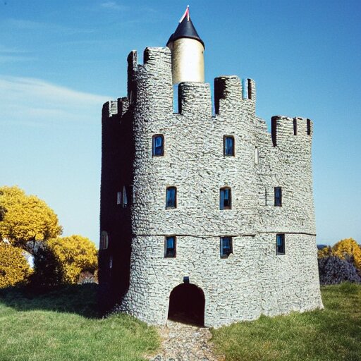 Castle as a tiny home. Photographed with Leica Summilux-M 24 mm lens, ISO 100, f/8, Portra 400