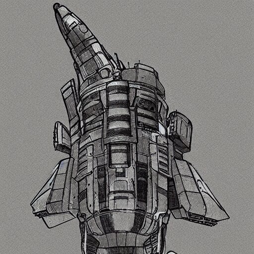 spaceship in the style of fiona staples 