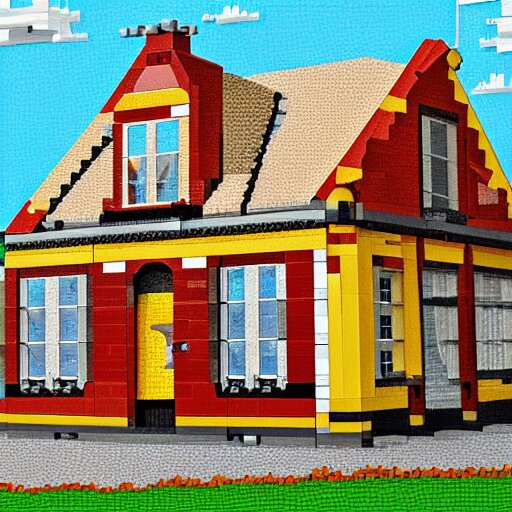 lego house, highly detailed, digital painting 