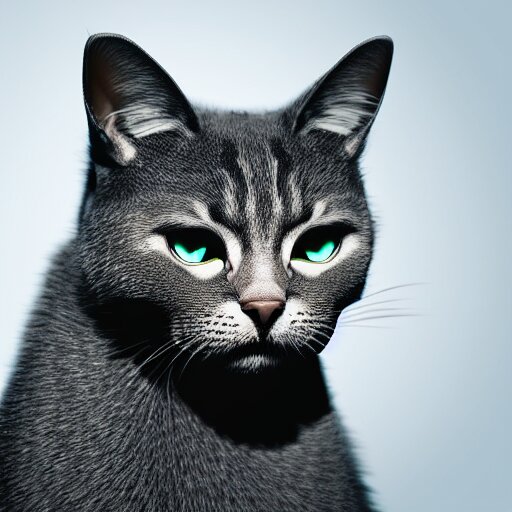 low polygon render of a cat on a white background, isometric 3 d, ultra hd 