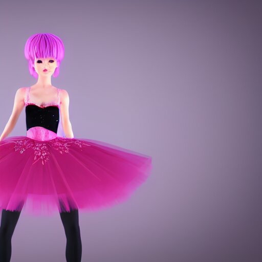 3 d jimin as a ballerina dancer wearing a pink skirt in a black themed stage, highly detailed, octane render 