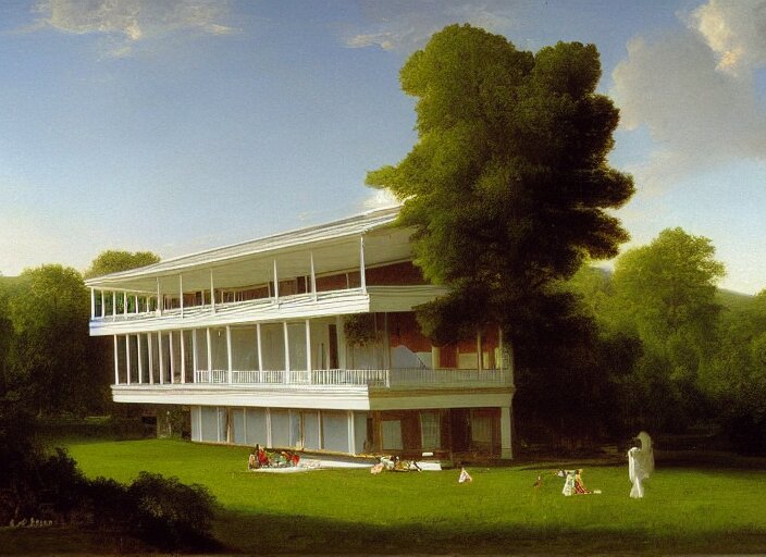 painting of the farnsworth house by thomas cole 