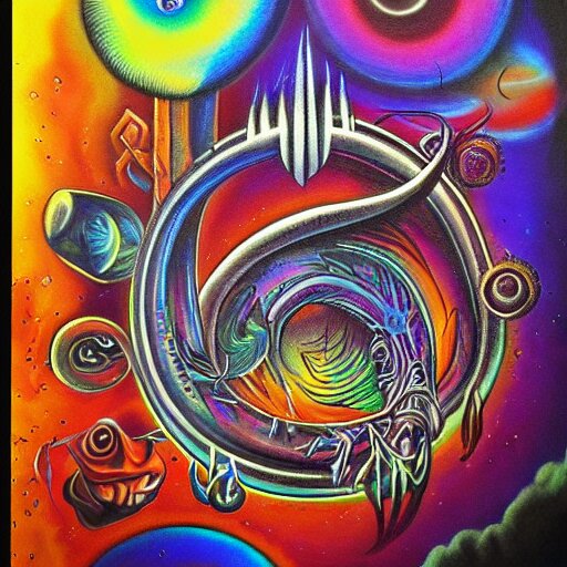 misanthropy, the hate for people, airbrush art, shamanic dmt art, by basuki abdullah 