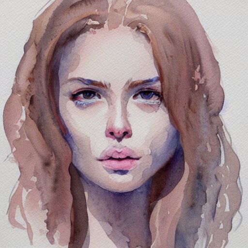 watercolor art on paper, libra girl portrait, highly detailed, artstation, masterpiece, award - winning 