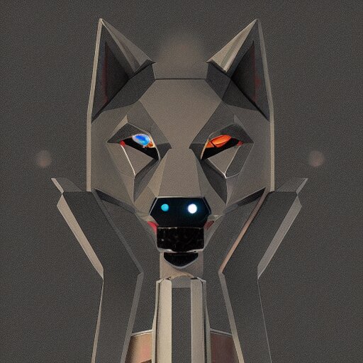 a robotic wolf smoking a cigarette vibrant lighting, elegant, highly detailed, smooth, sharp focus, illustration, beautiful, geometric, trending on artstation, full body, cinematic, artwork by borovikovsky 