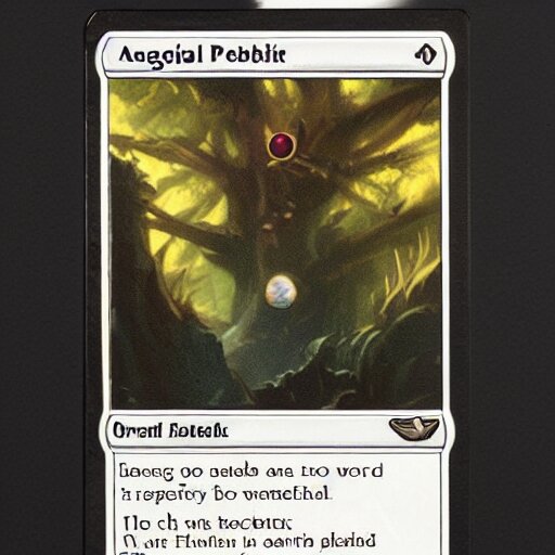 a magic card of a normal plain usual regular pebble 