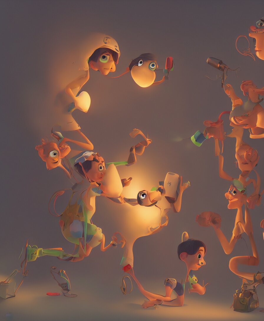 first love, pixar style, 2 d illustration, concept art, behance, artstation, 4 k, 8 k 