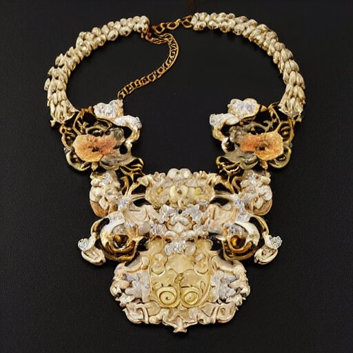 fine beautiful rococo artnouveau necklace 