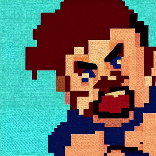 pixel art of danny devito in street fighter 