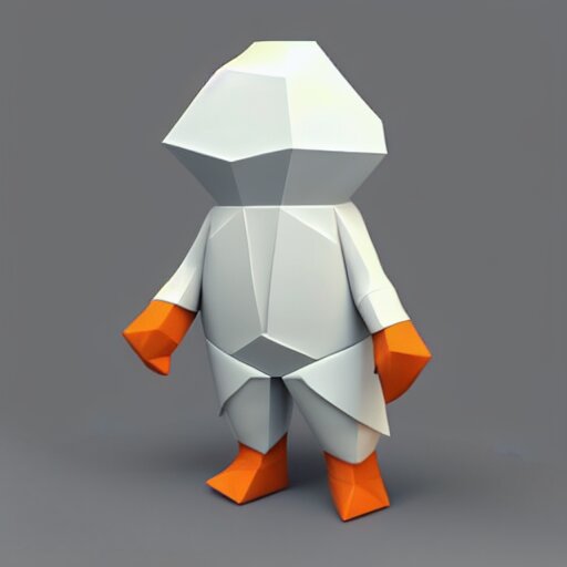 poorly rendered low poly 3d model of a popular cartoon character